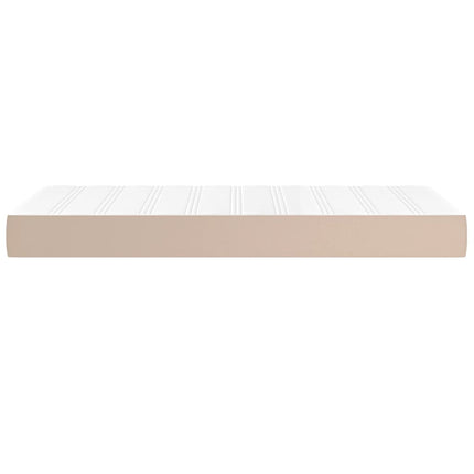 springmadras m. pocketfjedre medium 120x190x20cm kunstlæder cappuccino