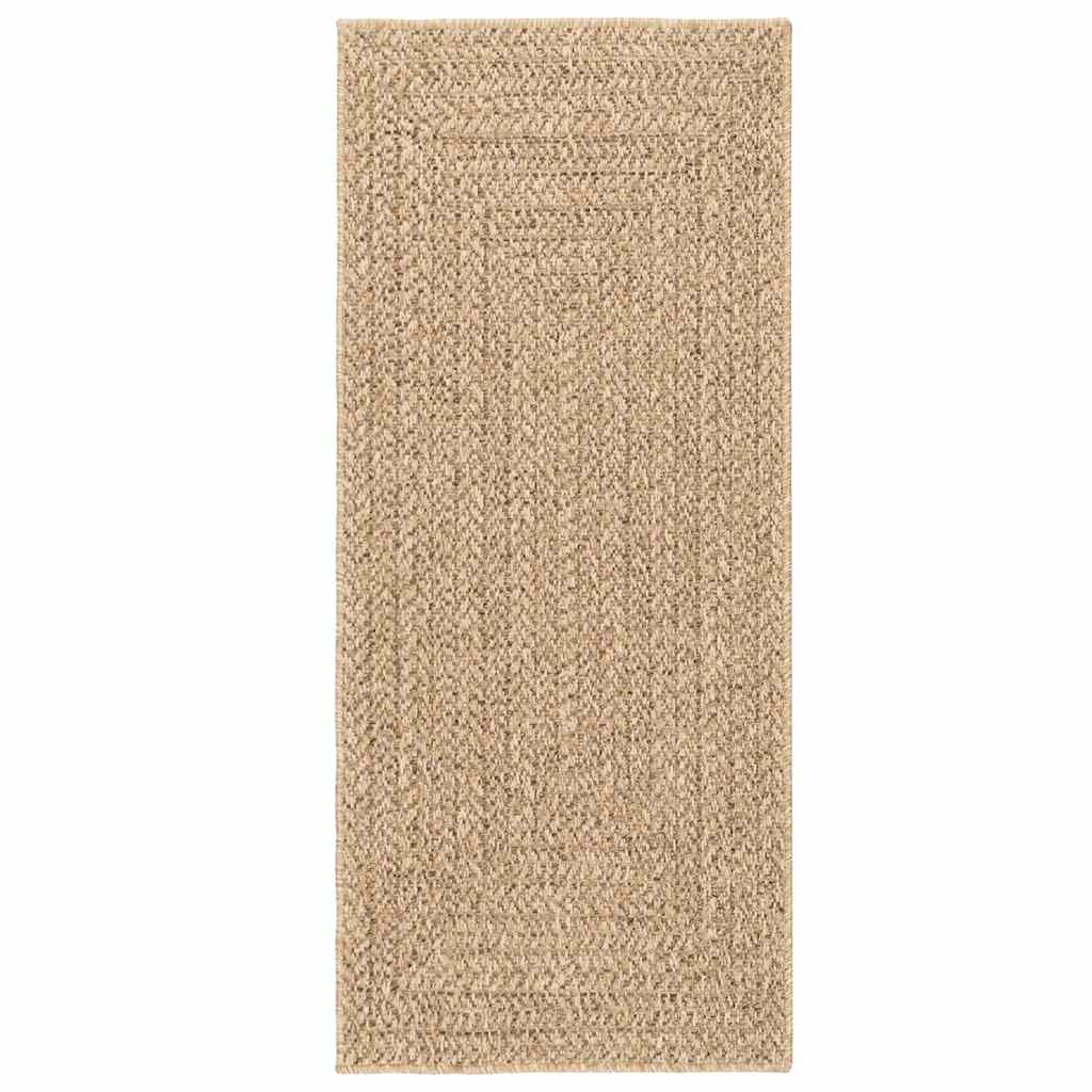 gulvtæppe ZIZUR 80x200 cm jute-look indendørs og udendørs