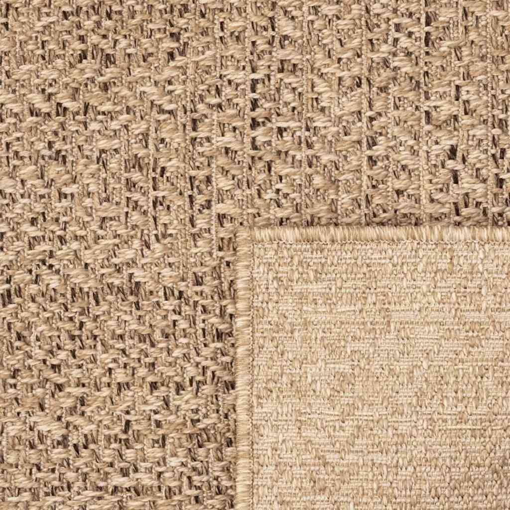 gulvtæppe ZIZUR 80x200 cm jute-look indendørs og udendørs
