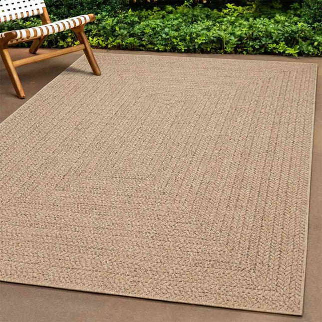 gulvtæppe ZIZUR 80x250 cm jute-look indendørs og udendørs