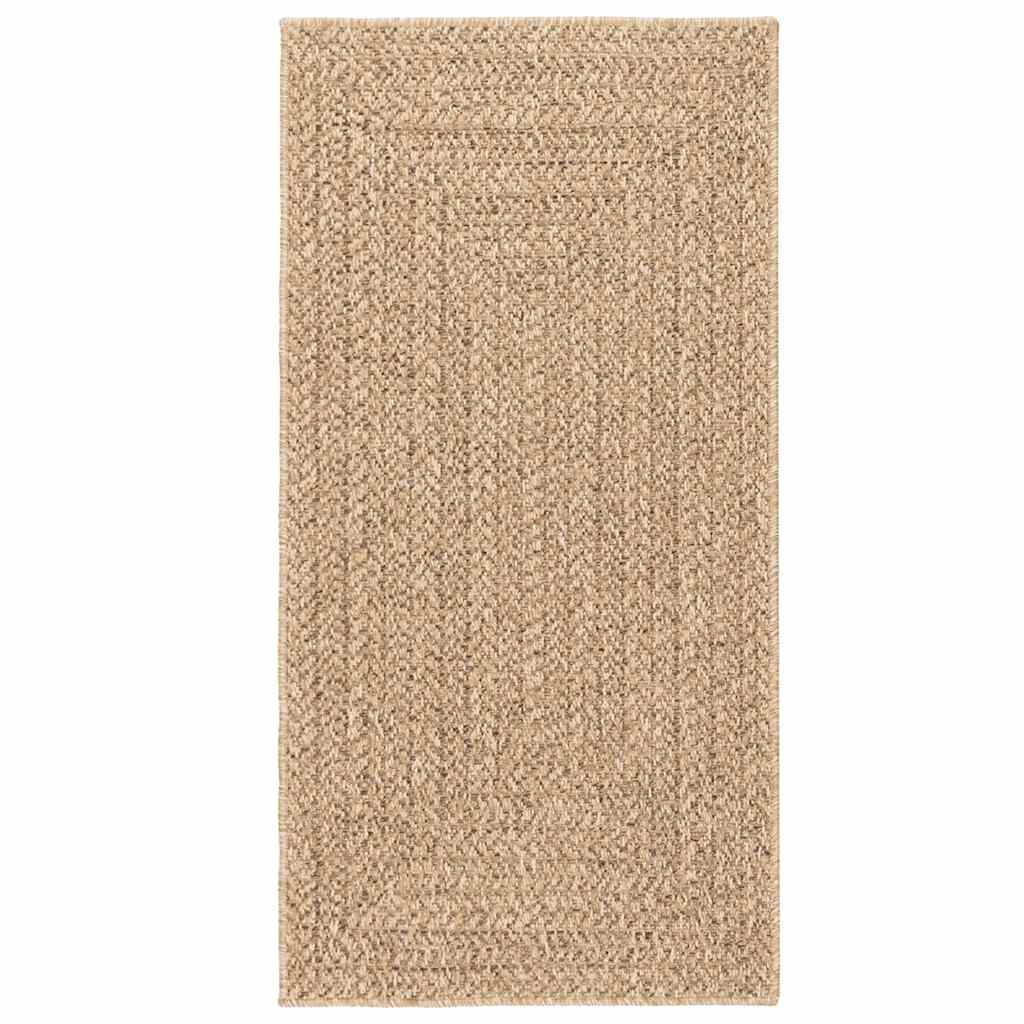 gulvtæppe ZIZUR 100x200 cm jute-look indendørs og udendørs