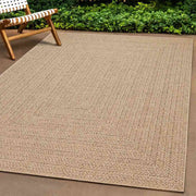 gulvtæppe ZIZUR 100x200 cm jute-look indendørs og udendørs