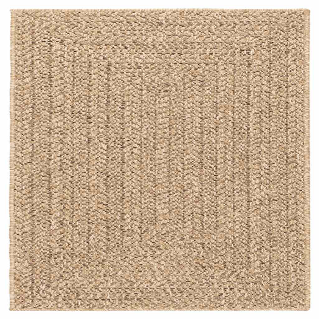 gulvtæppe ZIZUR 120x120 cm jute-look indendørs og udendørs