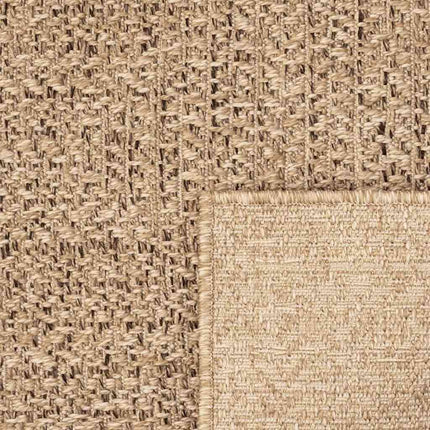 gulvtæppe ZIZUR 120x120 cm jute-look indendørs og udendørs