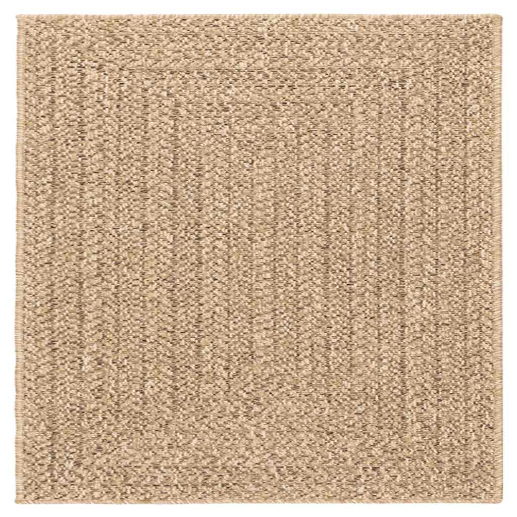 gulvtæppe ZIZUR 240x240 cm jute-look indendørs og udendørs