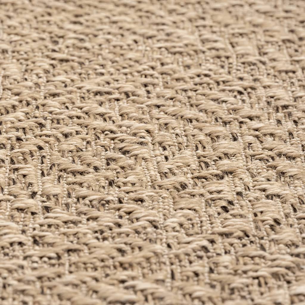 gulvtæppe ZIZUR 200x200 cm jute-look indendørs og udendørs
