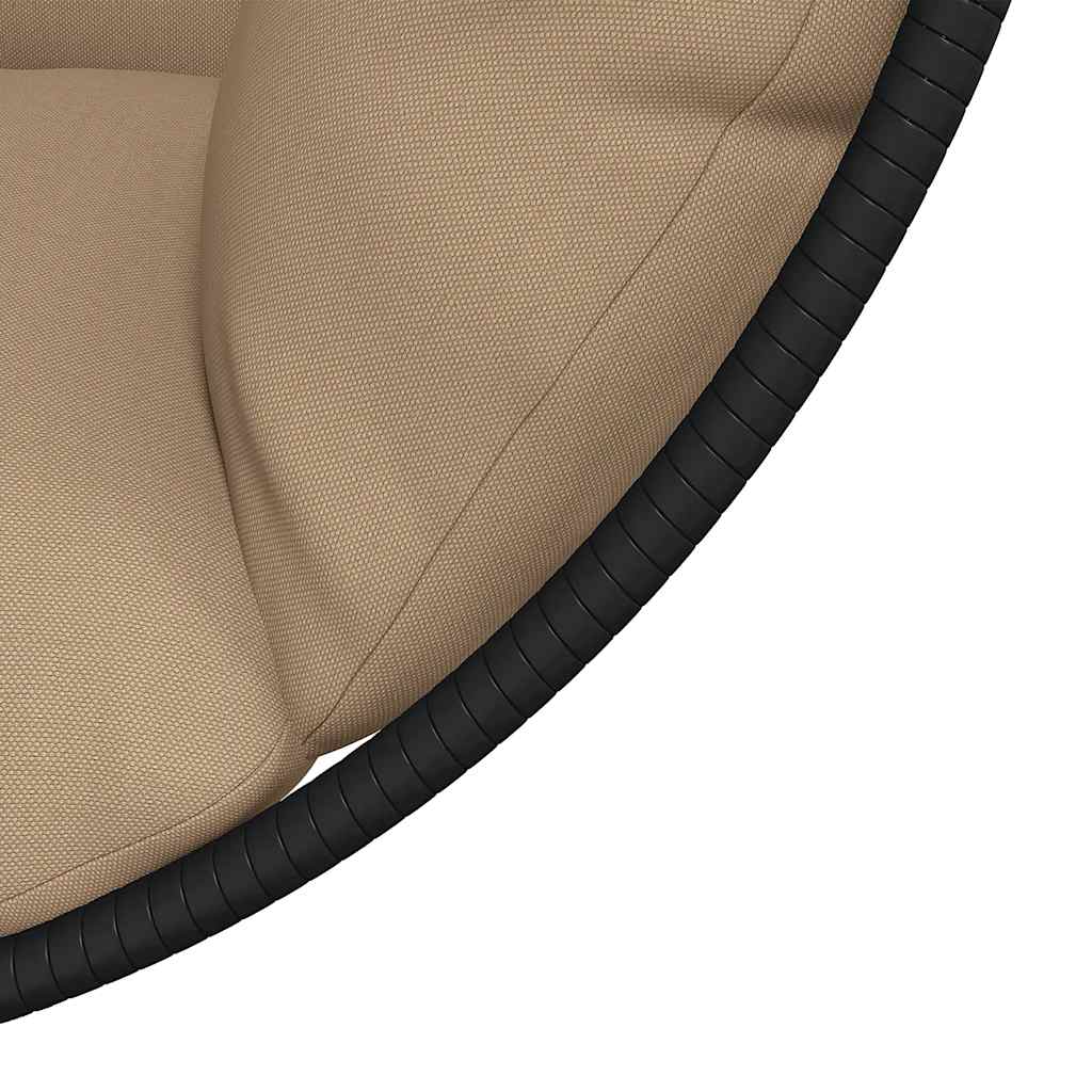 hængestol på stativ rattan og stål gråbrun