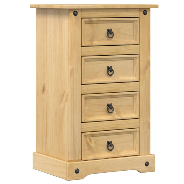 sengebord Corona 53x39x84 cm massivt fyrretræ
