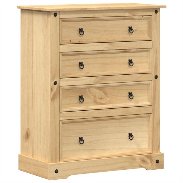 kommode Corona 92x48x114 cm massivt fyrretræ