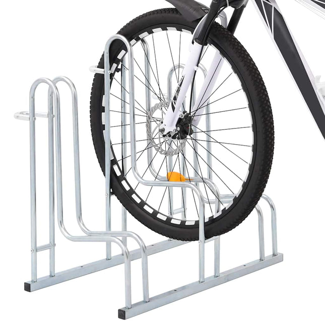 cykelstativ til 3 cykler fritstående galvaniseret stål