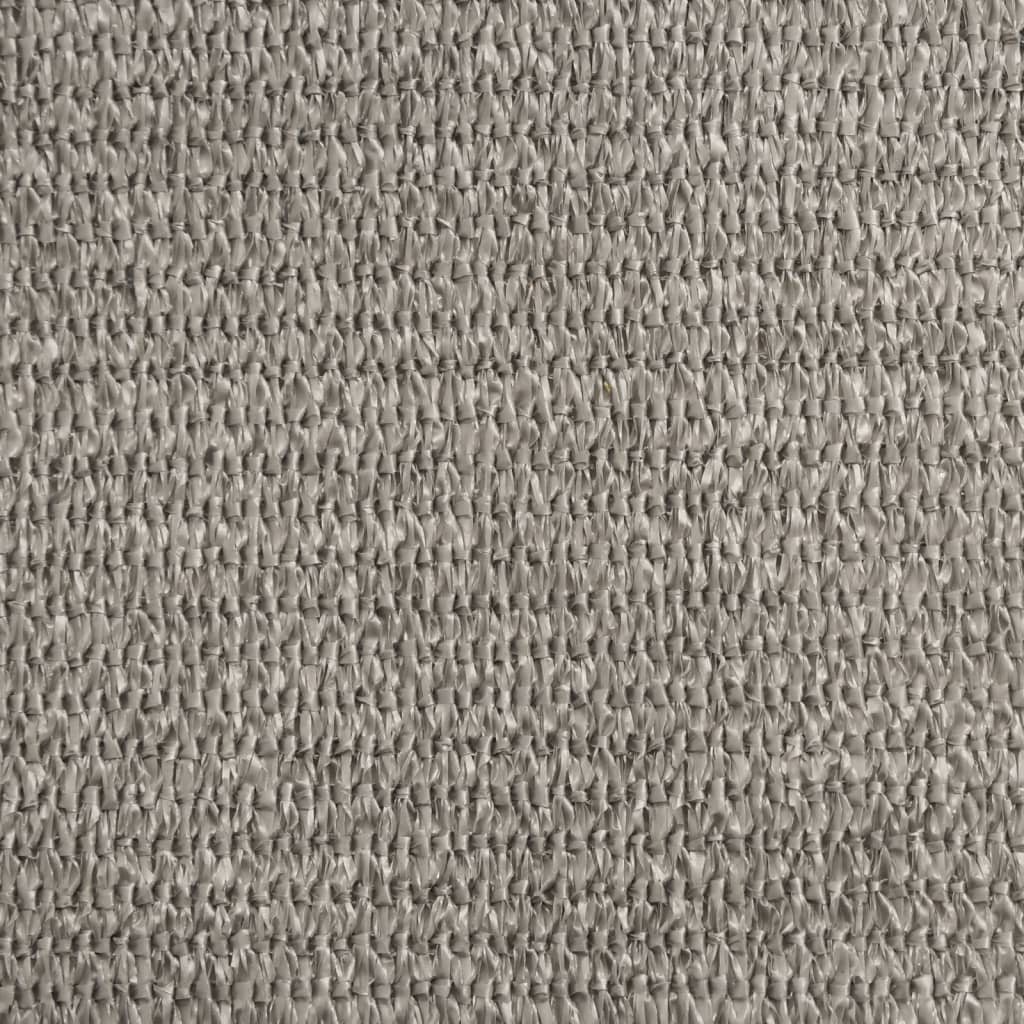 solsejl 2x5 m 160 g/m² HDPE rektangulær lysegrå