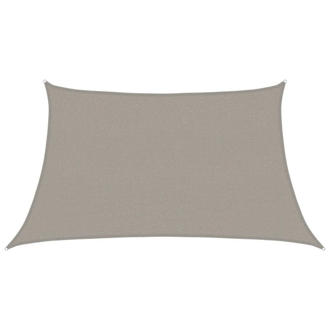 solsejl 160 g/m² 3/4x2 m trapezformet HDPE lysegrå