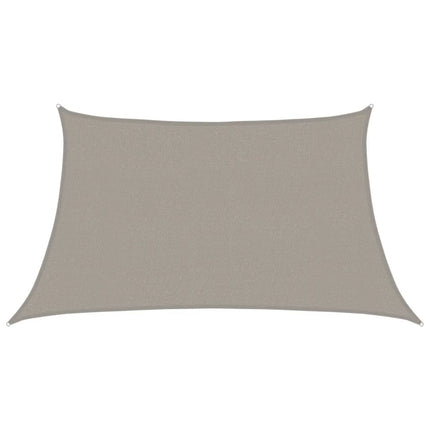 solsejl 160 g/m² 3/4x2 m trapezformet HDPE lysegrå