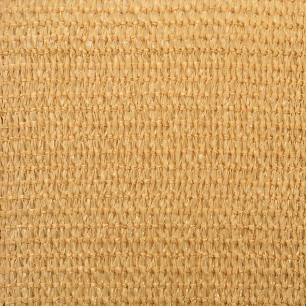 solsejl 5x8 m 160 g/m² HDPE rektangulær sandfarvet