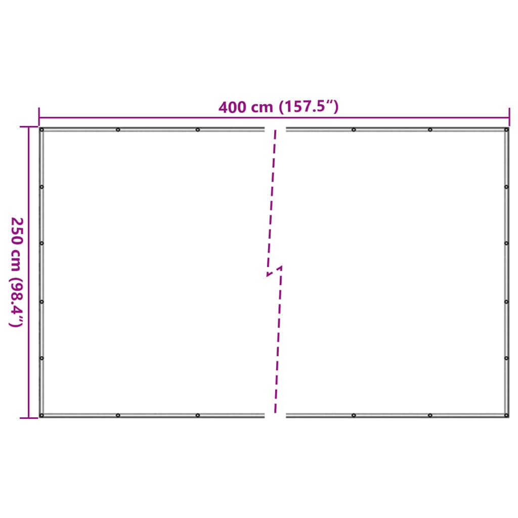 trailernet 2,5x4 m HDPE grøn