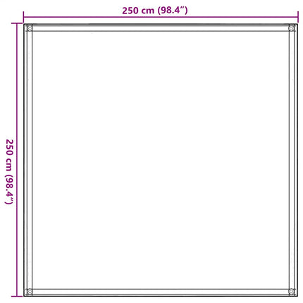 telttæppe 250x250 cm HDPE sandfarvet