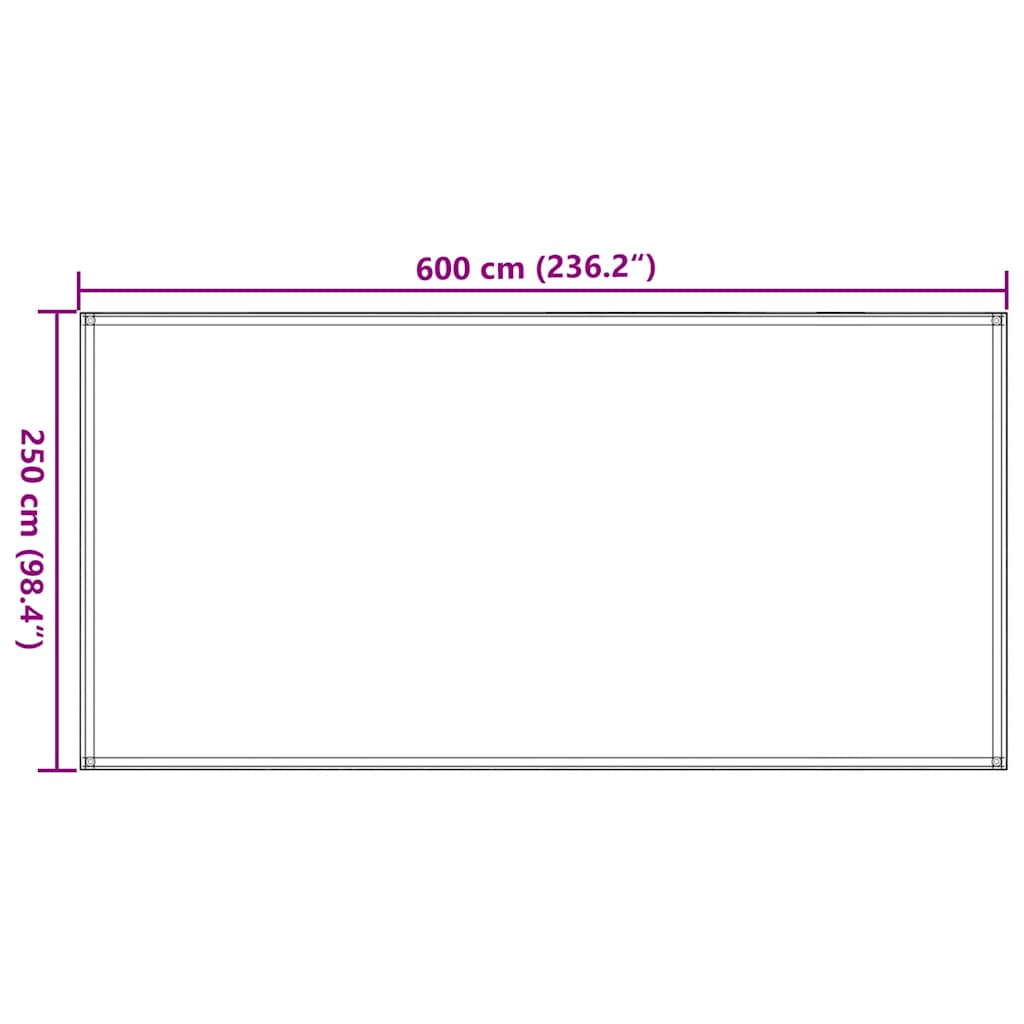 telttæppe 250x600 cm HDPE sandfarvet