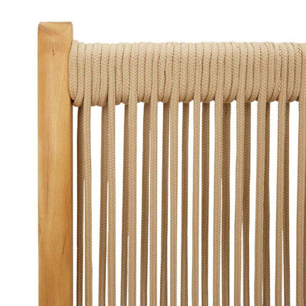 havestole 4 stk. med lænefunktion massivt akacietræ beige