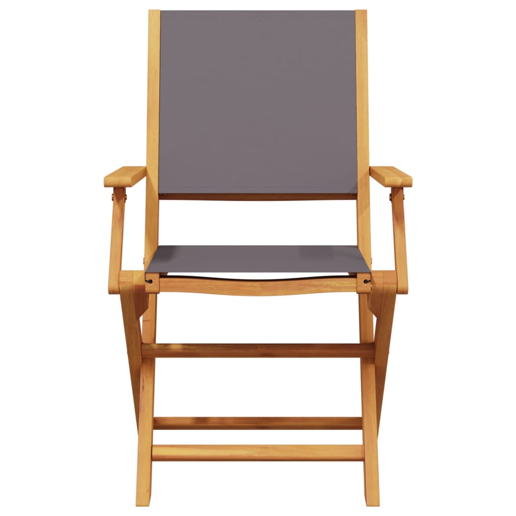 foldbare havestole 6 stk. stof og massivt træ antracit