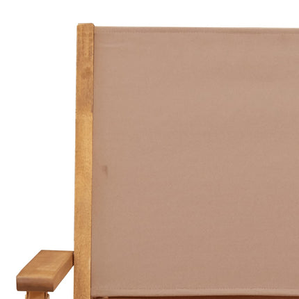 Klapstole 6 stk. Taupe stof og massivt træ