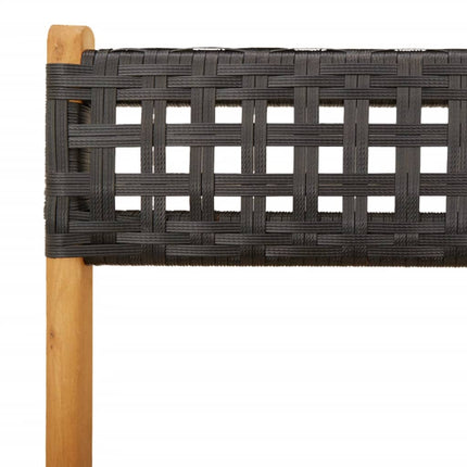 foldbare havestole 6 stk. polyrattan sort
