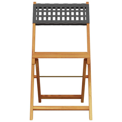foldbare havestole 8 stk. polyrattan sort