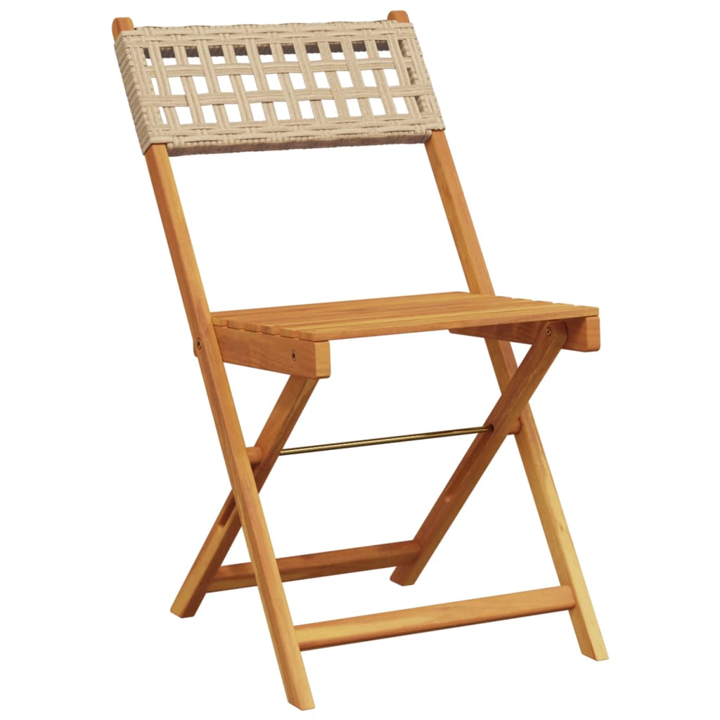 foldbare havestole 6 stk. polyrattan beige