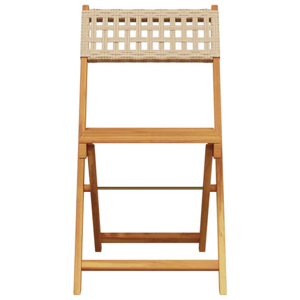 foldbare havestole 6 stk. polyrattan beige