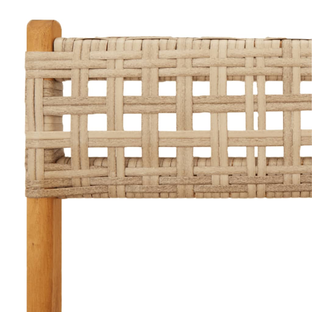 foldbare havestole 6 stk. polyrattan beige