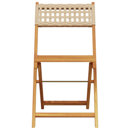 foldbare havestole 8 stk. polyrattan beige