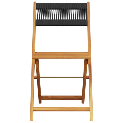 foldbare havestole 8 stk. massivt akacietræ sort