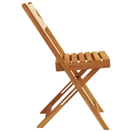 Klapstole 4 stk. beige massivt træ akacie