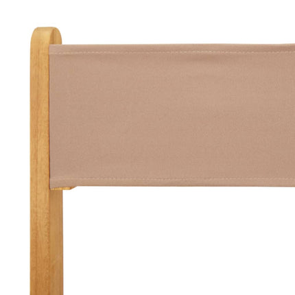 Klapstole 8 stk. Taupe stof og massivt træ