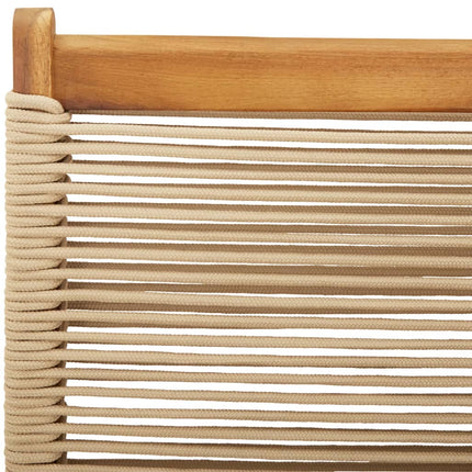 havestole 4 stk. foldbar massivt akacietræ beige