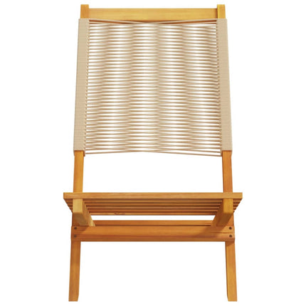 foldbare havestole 6 stk. massivt akacietræ beige
