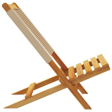 foldbare havestole 6 stk. massivt akacietræ beige