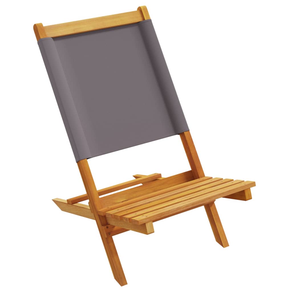 foldbare havestole 4 stk. stof og massivt træ antracit