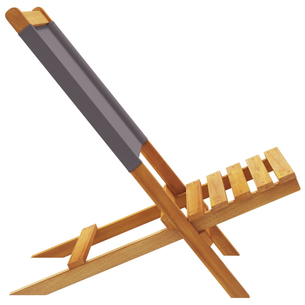 foldbare havestole 8 stk. stof og massivt træ antracit