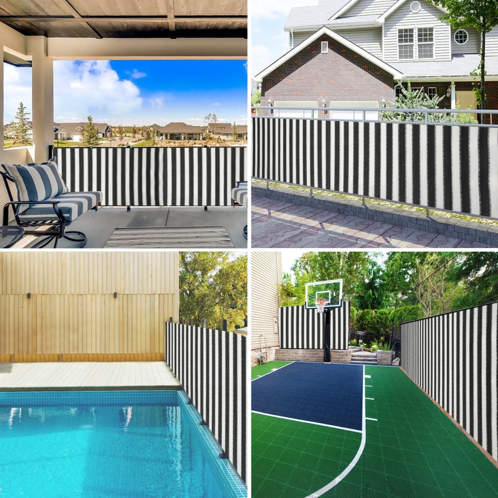 afskærmning 2x25 m 75 g/m² HDPE antracitgrå og hvid