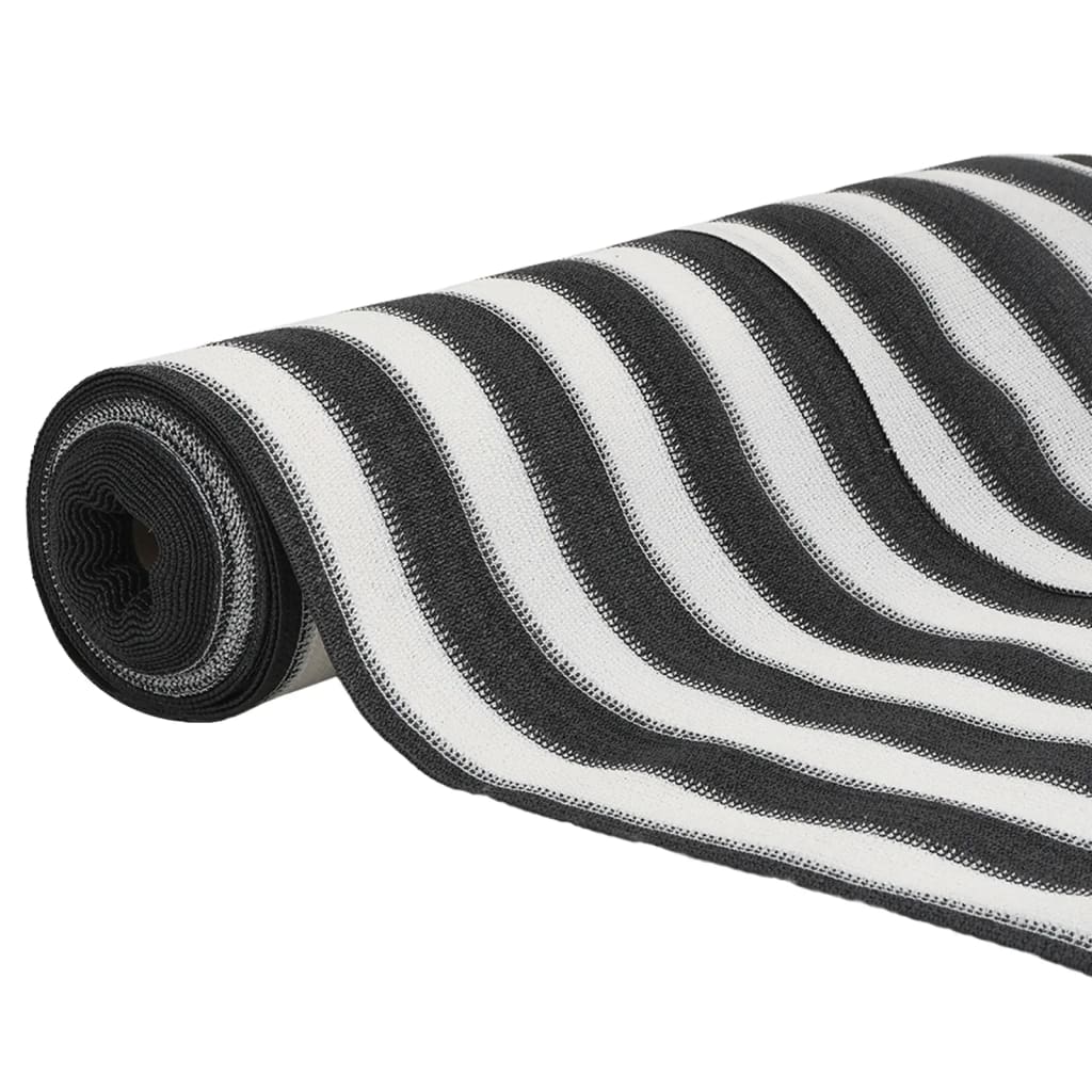 afskærmning 1,2x25 m 150 g/m² HDPE antracitgrå og hvid