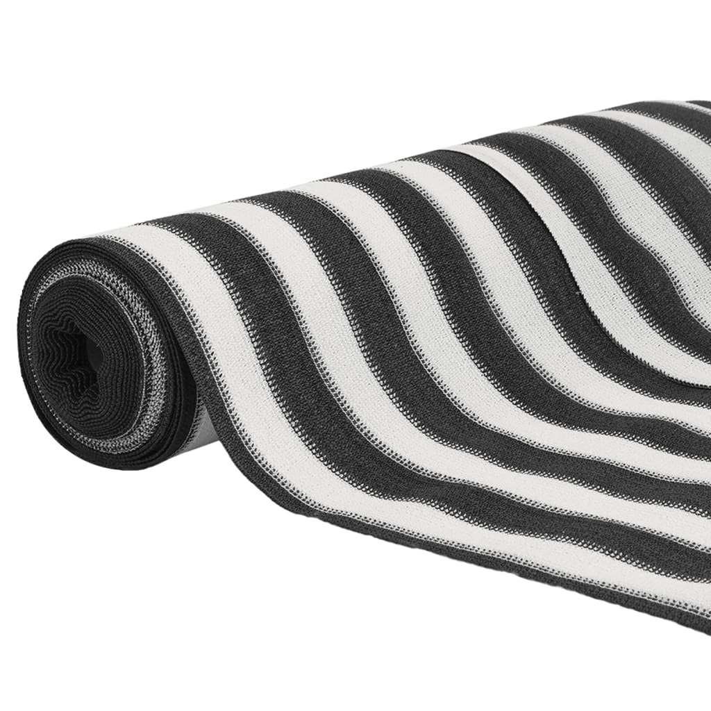 afskærmning 1,8x25 m 150 g/m² HDPE antracitgrå og hvid