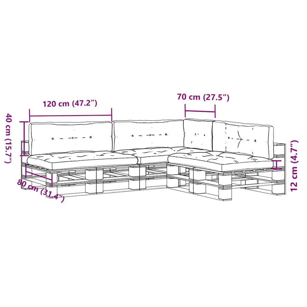 pallehynder 7 stk. stof sort