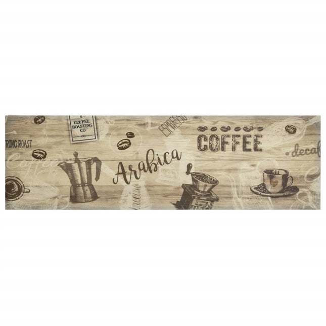 køkkentæppe 45x150 cm Coffee Brown-design vaskbart velour