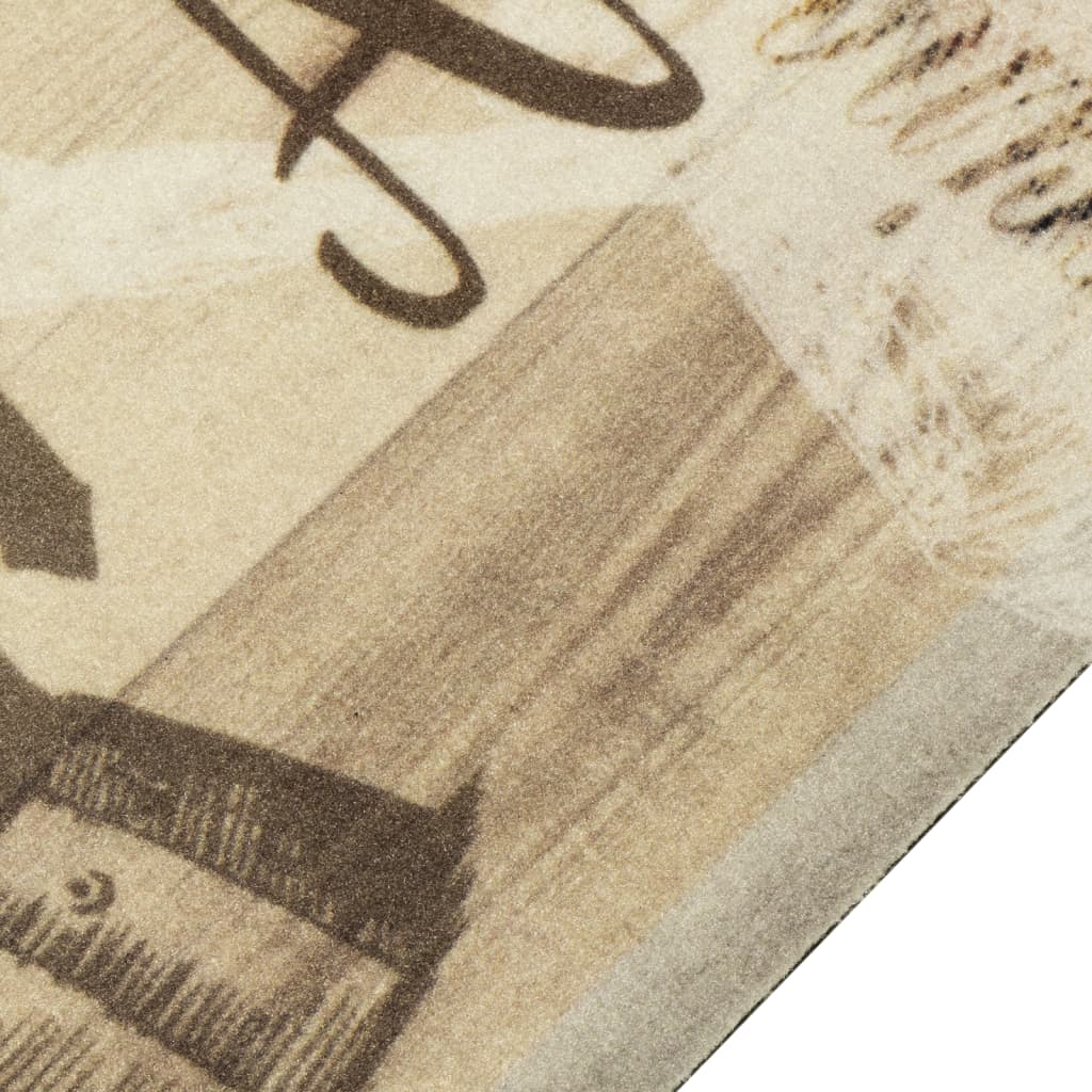 køkkentæppe 45x150 cm Coffee Brown-design vaskbart velour