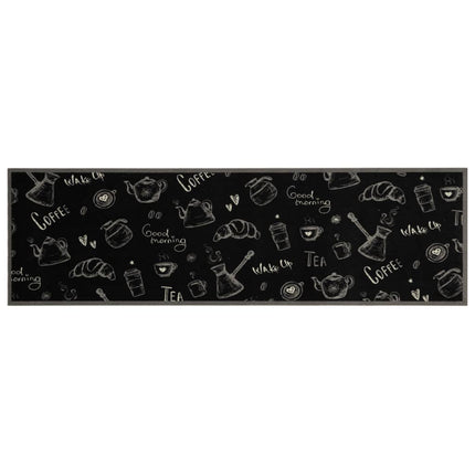 køkkentæppe 45x150 cm morgen-design vaskbart velour sort