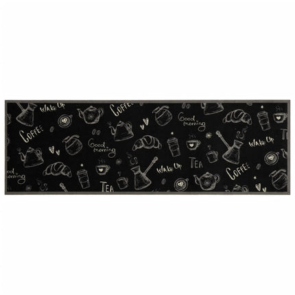køkkentæppe 60x180 cm Morning-design vaskbart velour sort