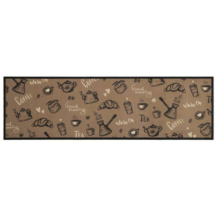 køkkentæppe 45x150 cm morgen-design vaskbart velour brun