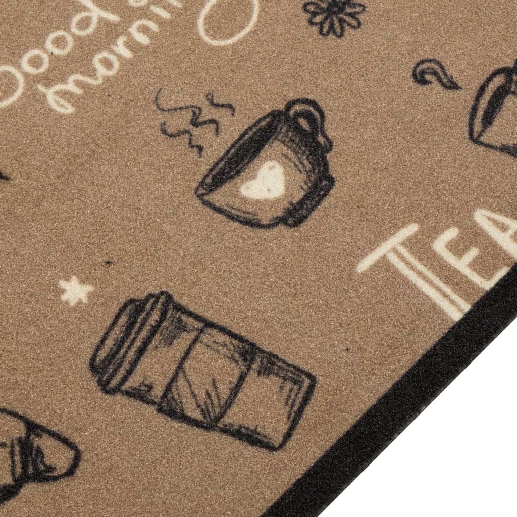 køkkentæppe 60x180 cm Morning-design vaskbart velour brunt