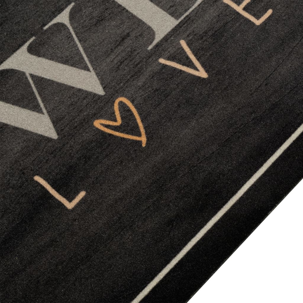 køkkentæppe 45x150 cm kaffedesign vaskbart velour