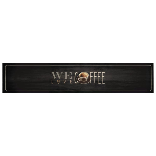 køkkentæppe 60x300 cm kaffedesign vaskbart velour